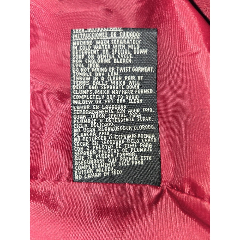 1 Madison Vintage Red Corduroy Puffer Jacket With Hood Small Feather Lite Down - Picture 10 of 11